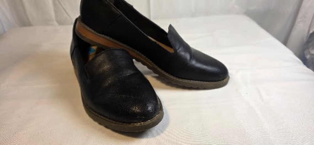 Dr. Scholl's Slip On Women's Shoes 7.5 Black Leather